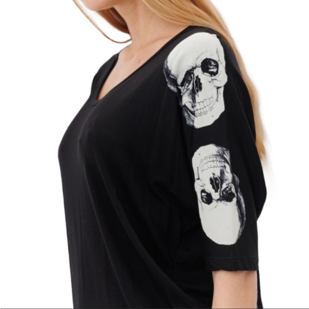 VOCAL Skulls Dolman Sleeve Top XL - Picture 2 of 8